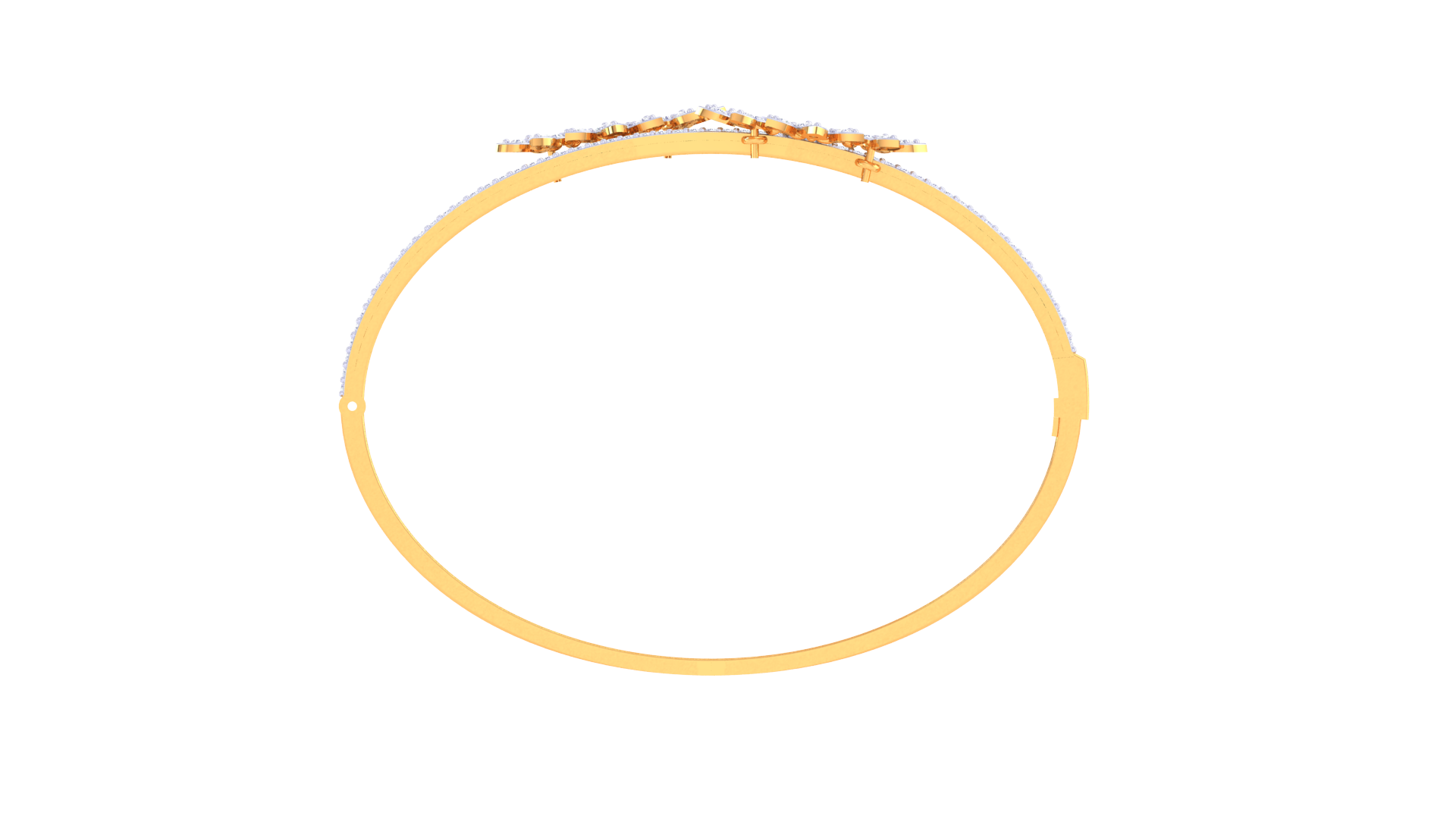 Floral Bloom 925 Silver Designer Bangle for Girls