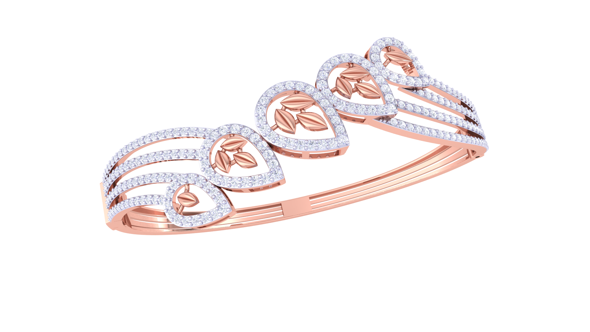 Leaf Drop 925 Silver Designer Bangle for Girls