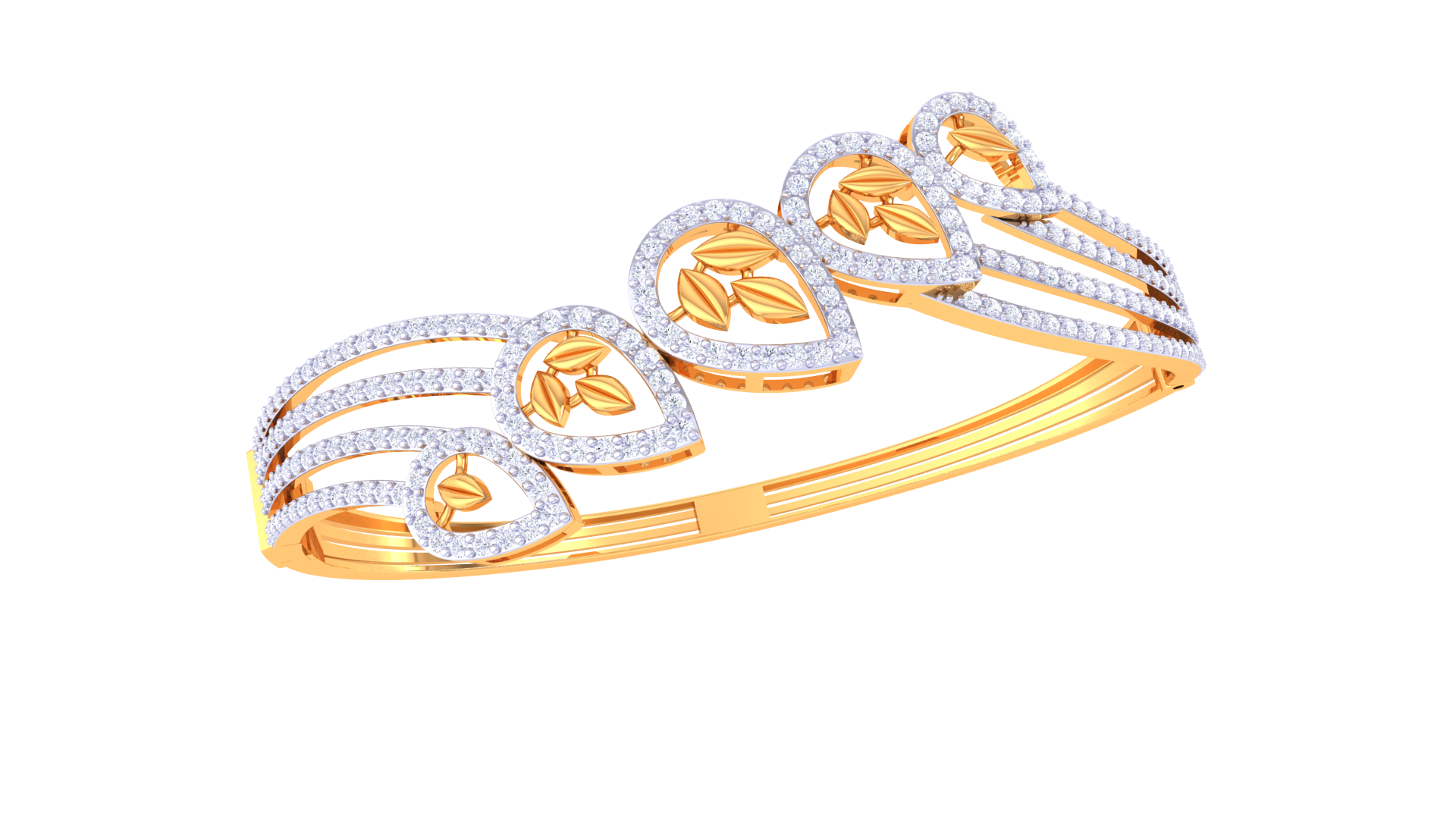 Leaf Drop 925 Silver Designer Bangle for Girls