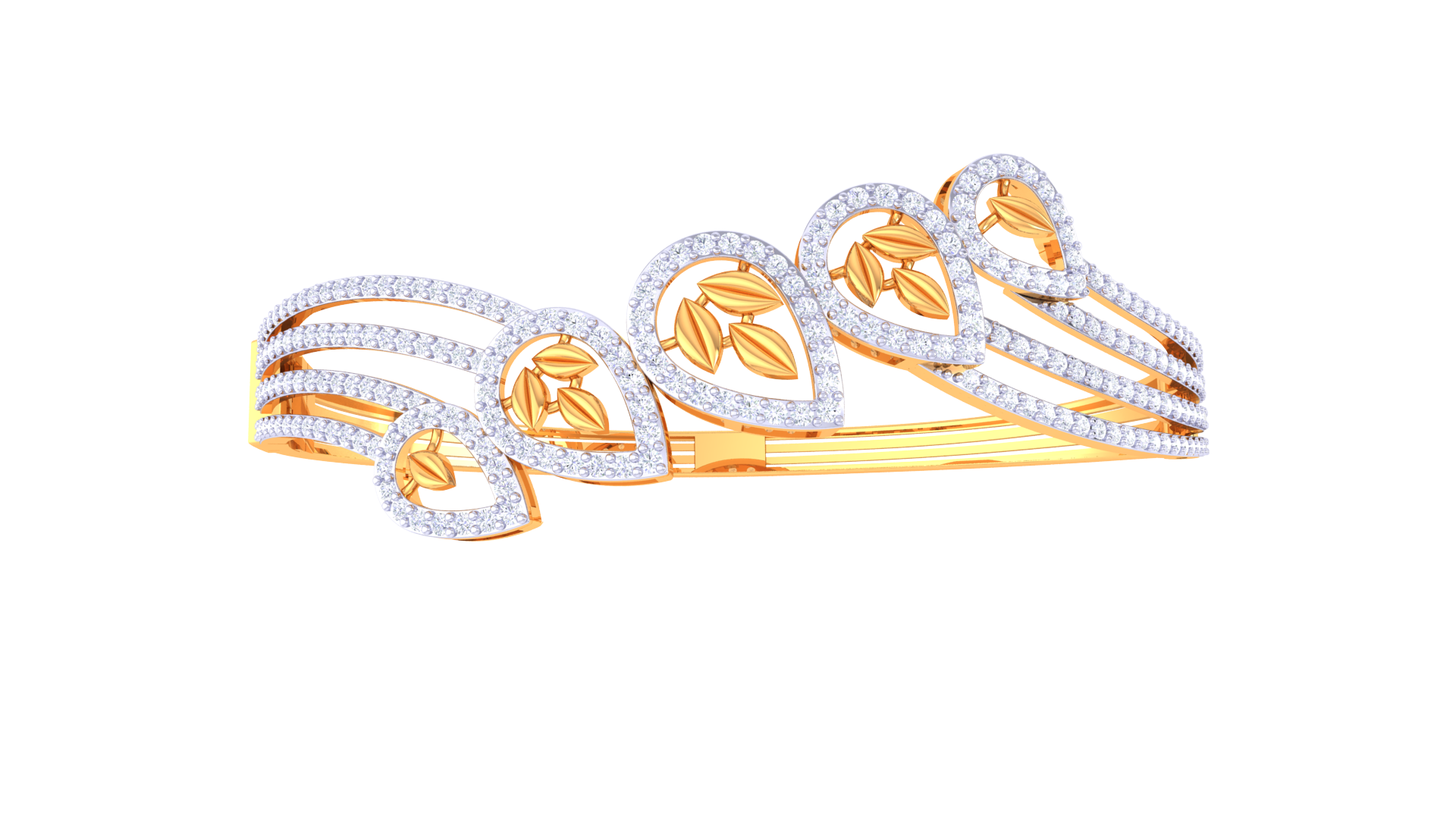 Leaf Drop 925 Silver Designer Bangle for Girls
