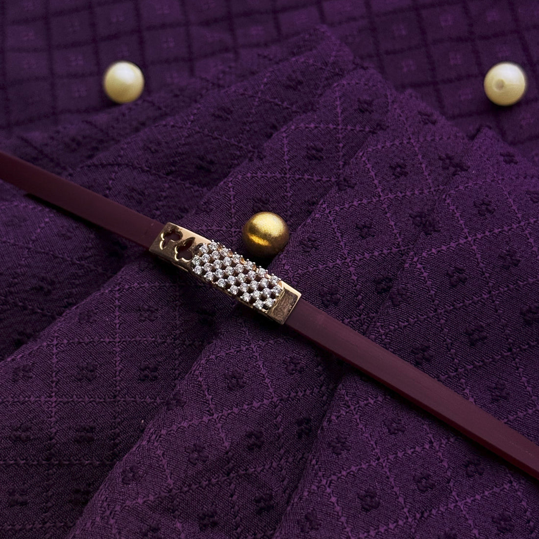 925 Silver Butterfly Designer Rakhi with Maroon Band – Aneytri Jewelry