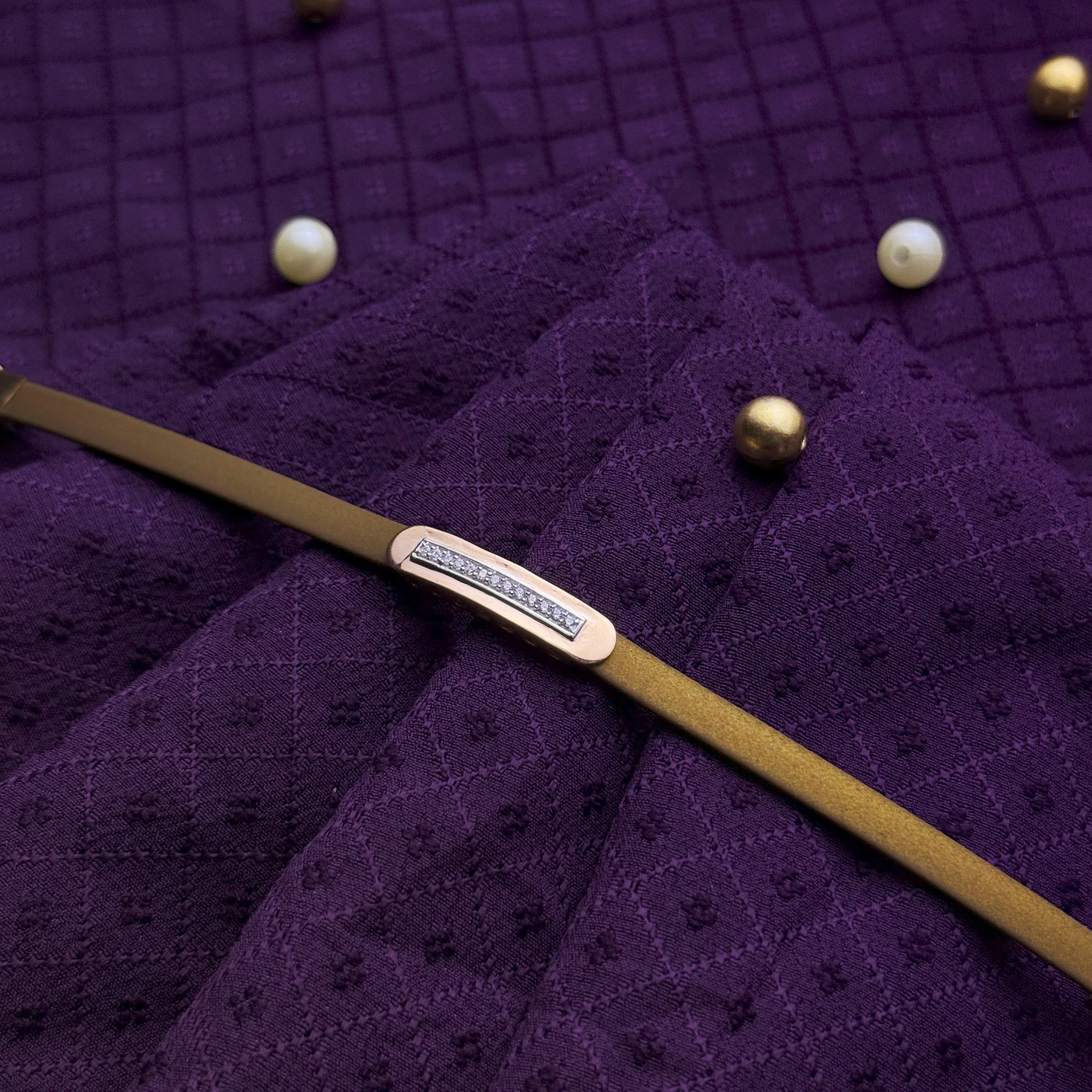 925 Silver Minimalist Gold Bar Rakhi with Beige Band – Aneytri Jewelry