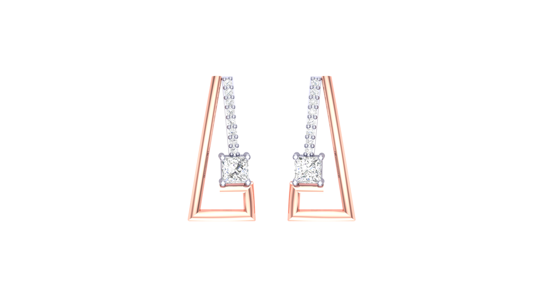 Triad Elegance Triangle Earrings