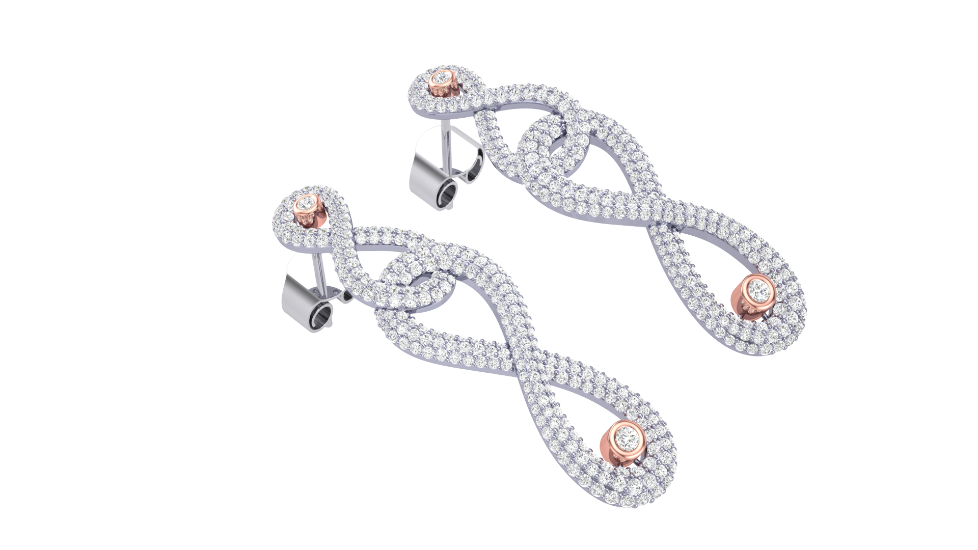 Endless Elegance 925 Silver Infinity Earrings