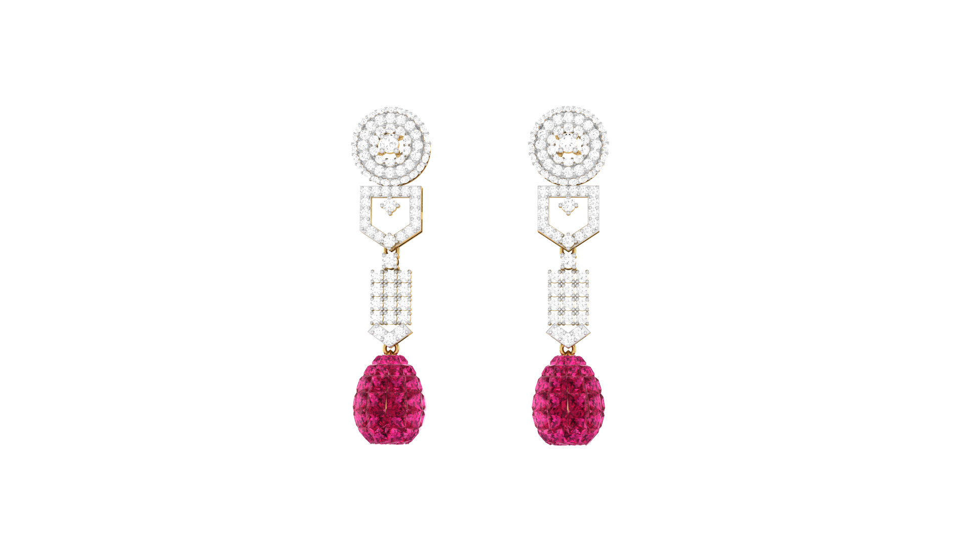 925 Silver Radiant Chain Drop Earrings
