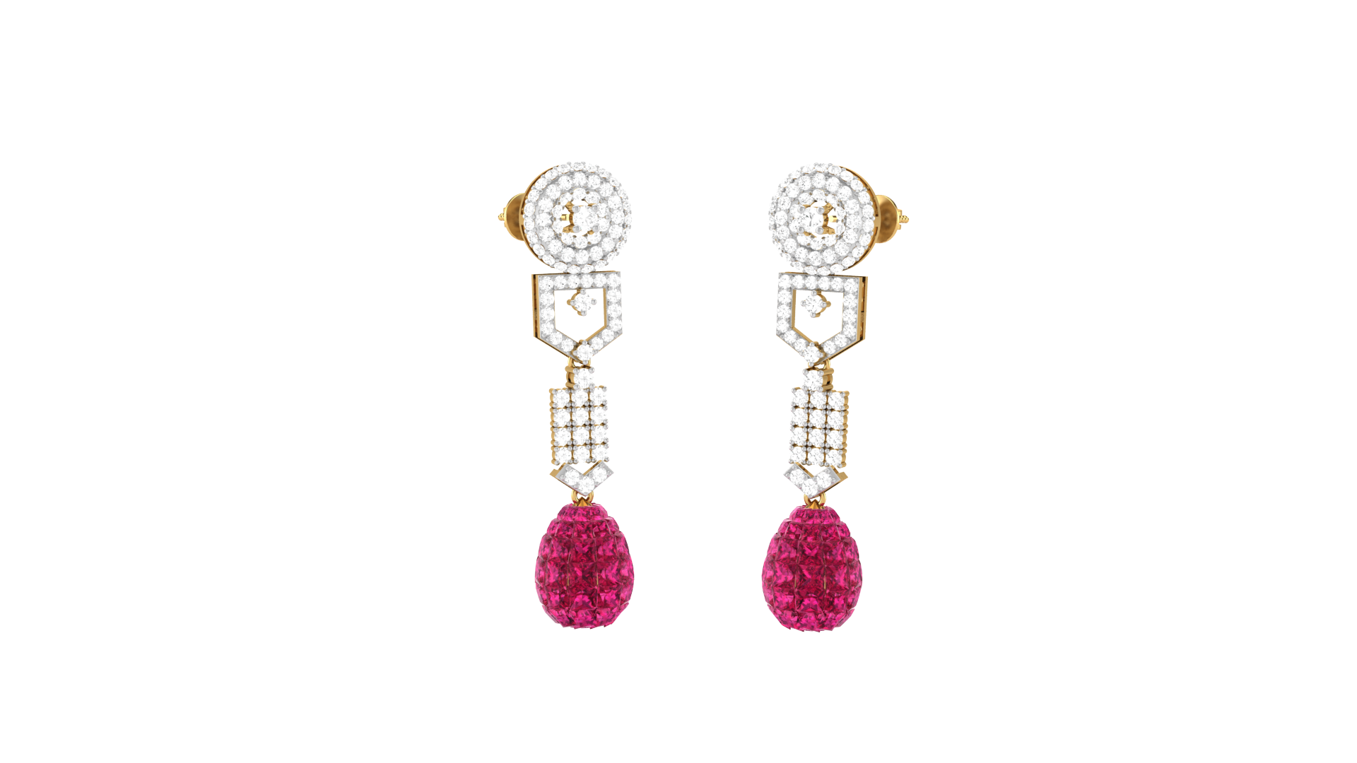 925 Silver Radiant Chain Drop Earrings