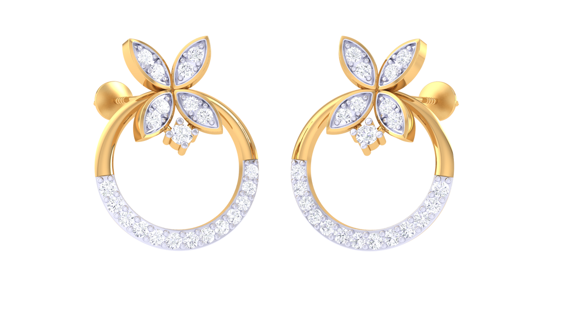 Floral Halo 925 Silver Earrings