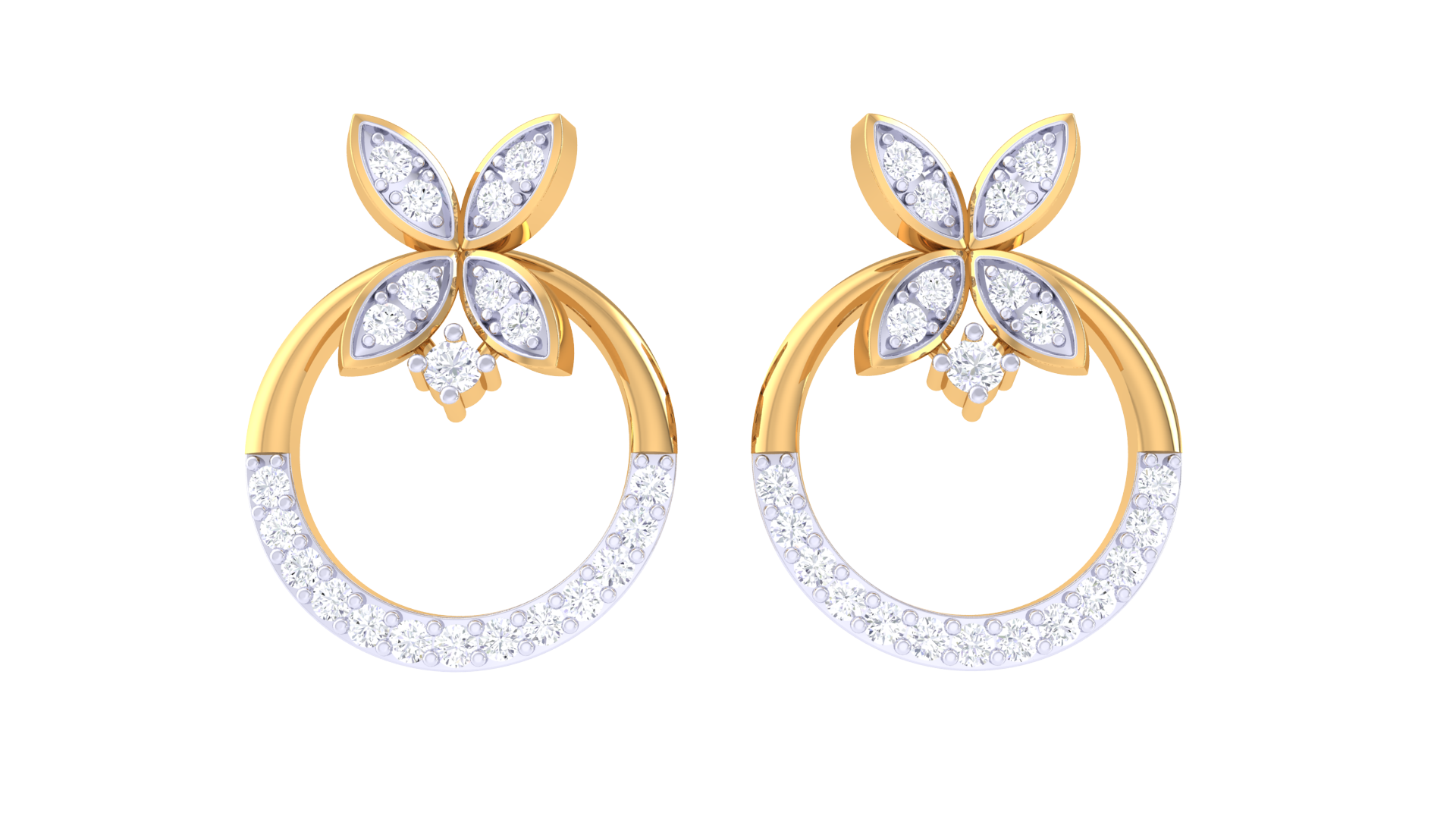 Floral Halo 925 Silver Earrings