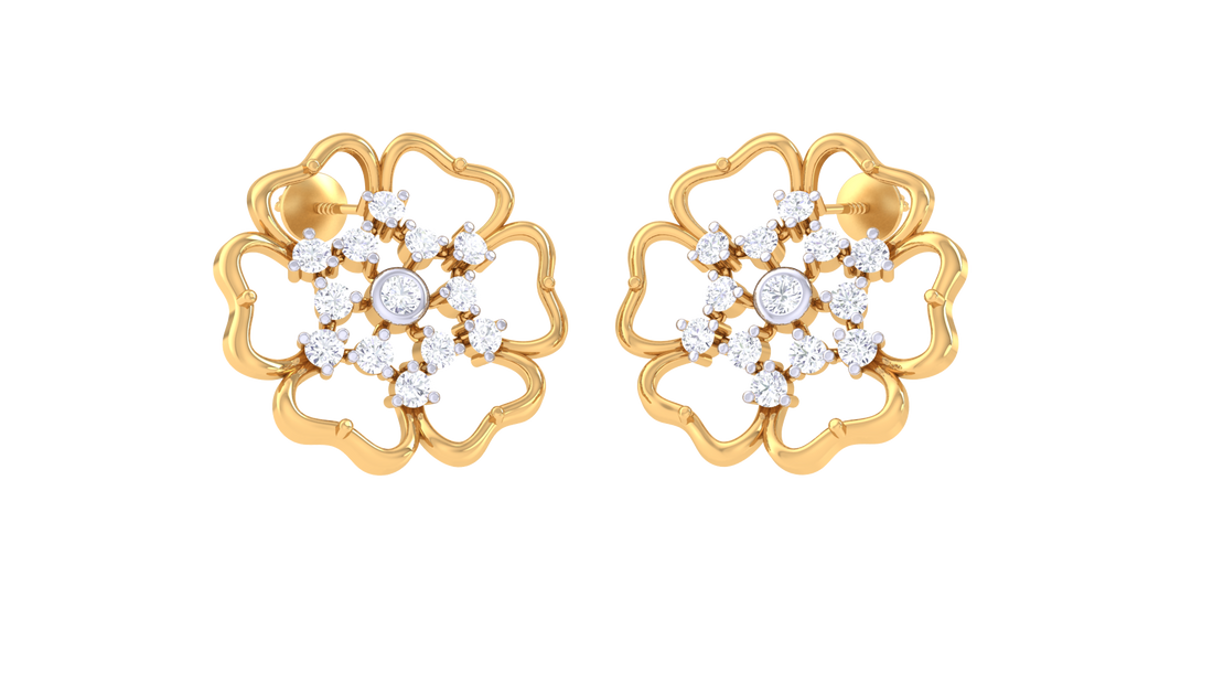 Petal Shine 925 Silver Earrings