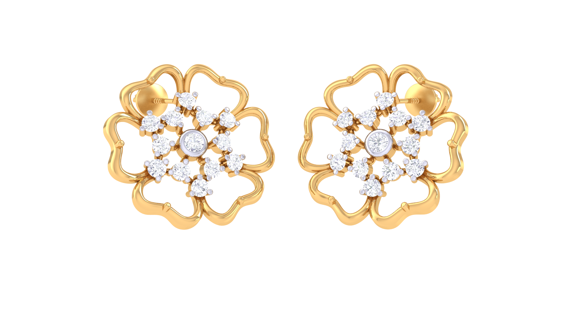 Petal Shine 925 Silver Earrings