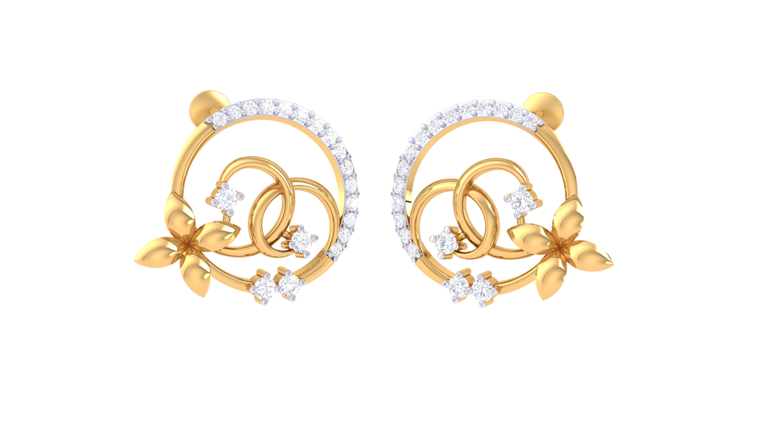 Floral Whirl 925 Silver Earrings