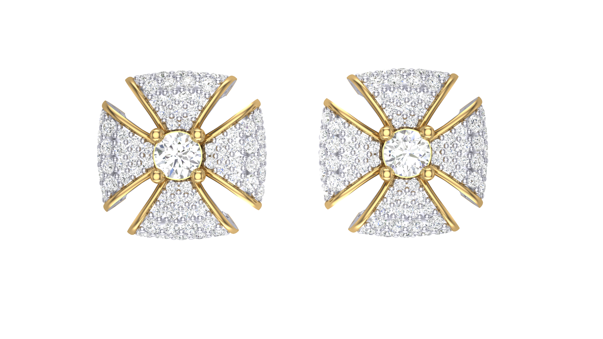 925 Silver Round and Flower Traditional Earrings for Girls & Women