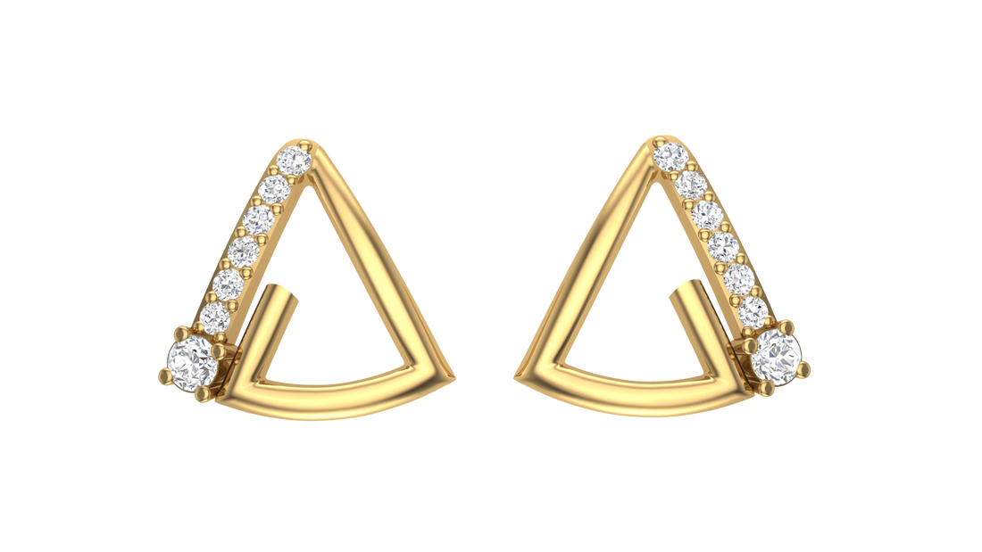 Trinity Shine Triangle Earrings