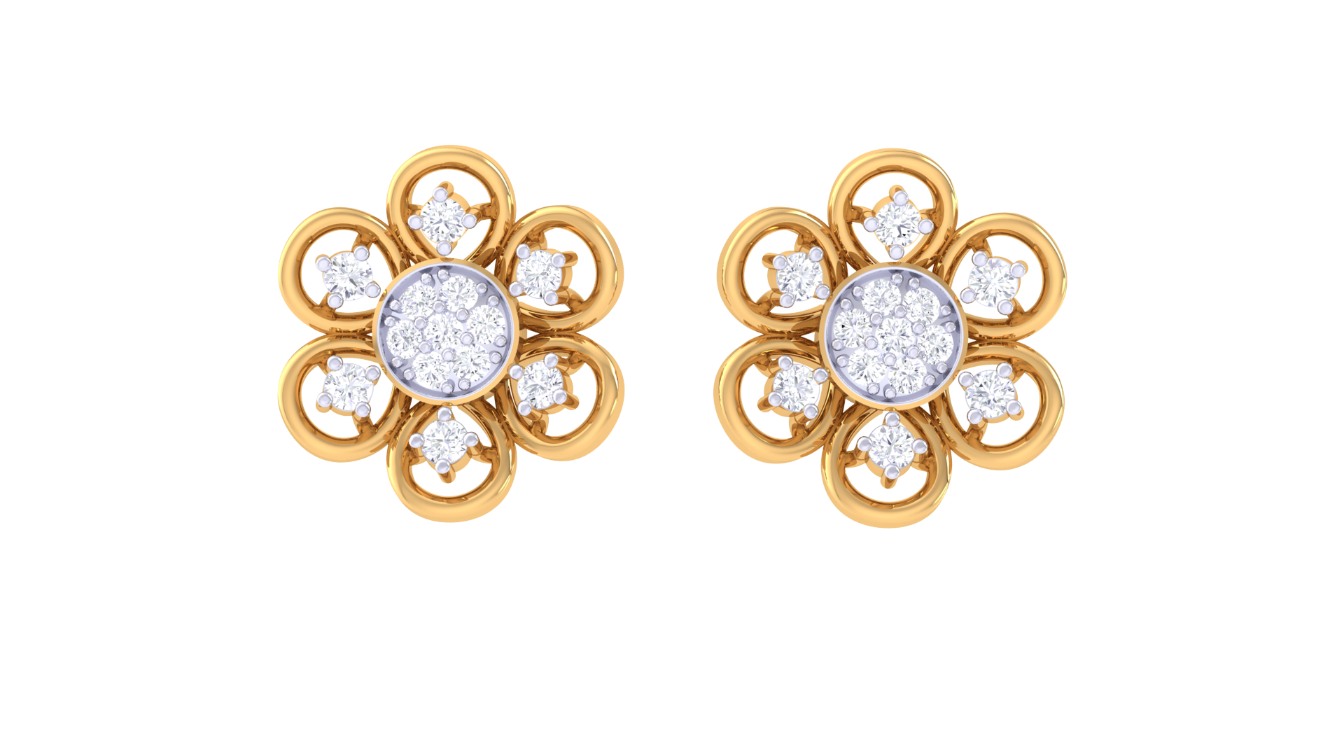 925 Silver Flower Traditional Earrings for Girls & Women