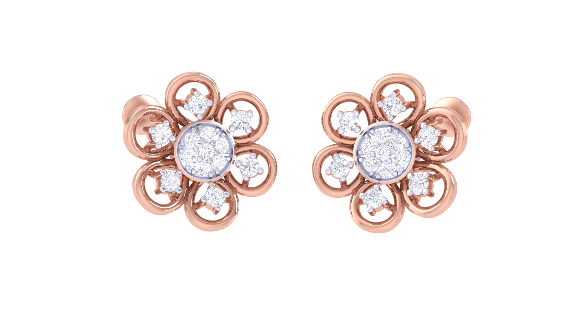925 Silver Flower Traditional Earrings for Girls & Women