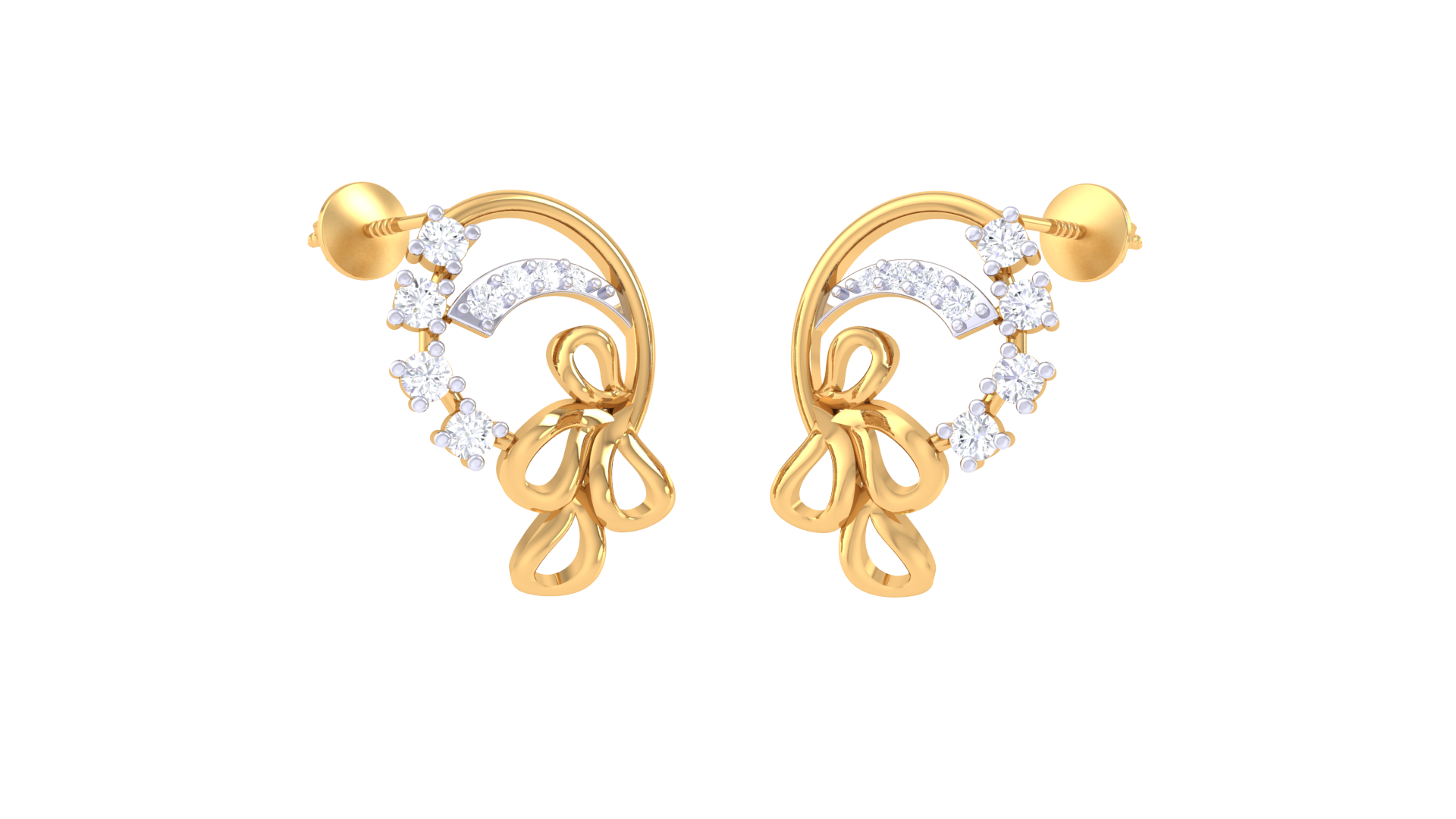 Twilight Petals 925 Silver Earrings