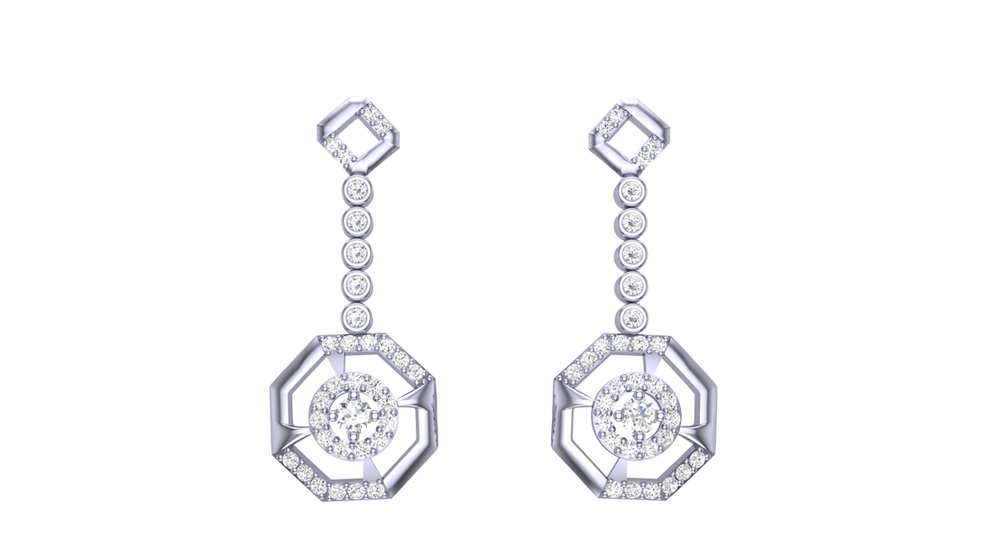 Hexagon Earrings