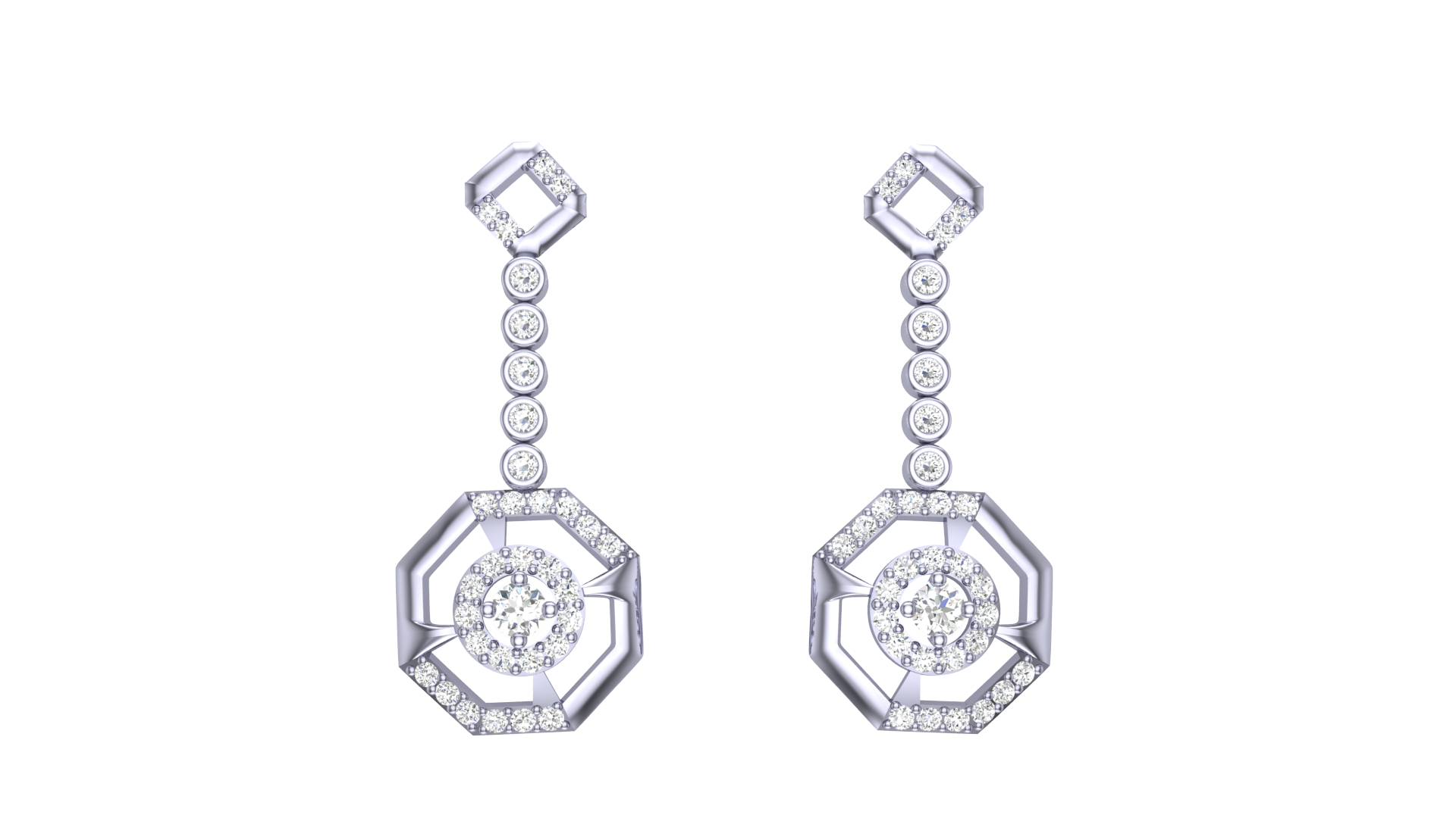 Hexagon Earrings