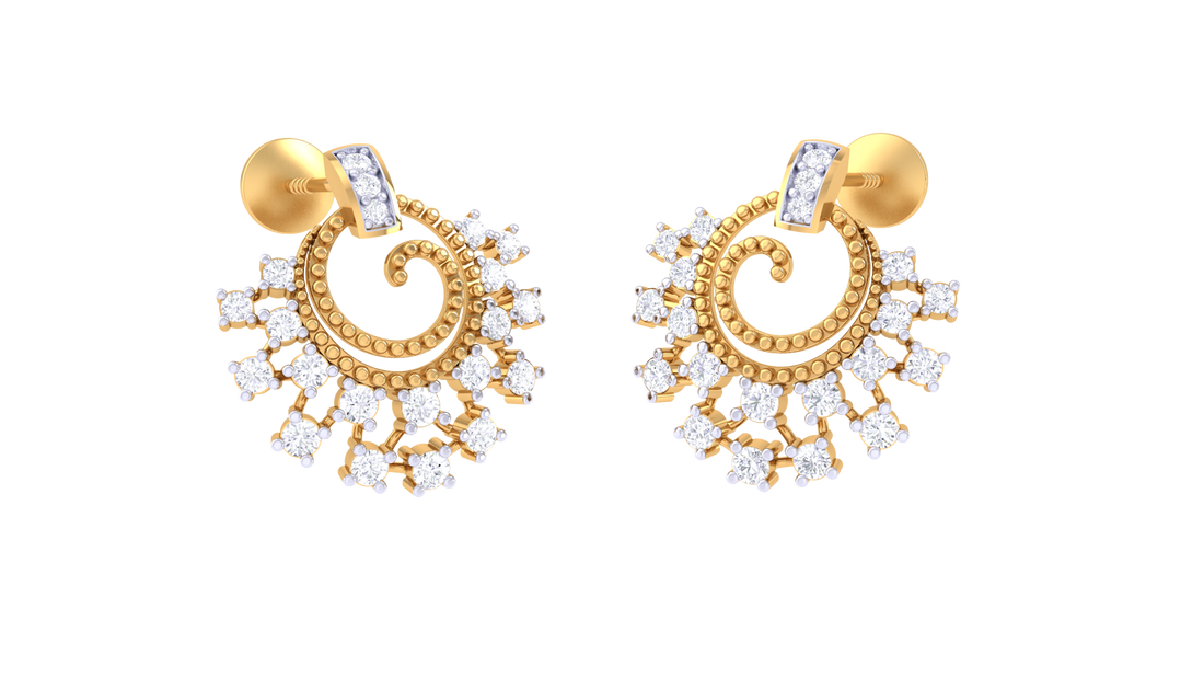 925 Silver Small Jhumka Flower Indian Traditional Earrings for Girls & Women