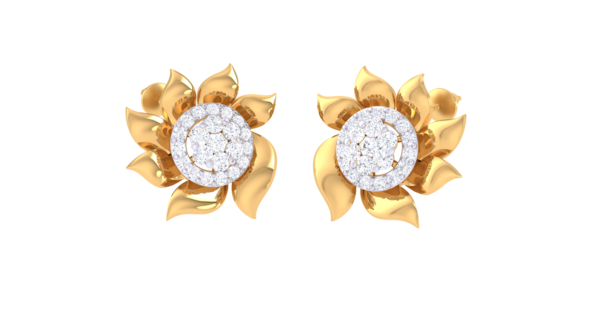 925 Silver Sun Flower Traditional Earrings for Girls & Women