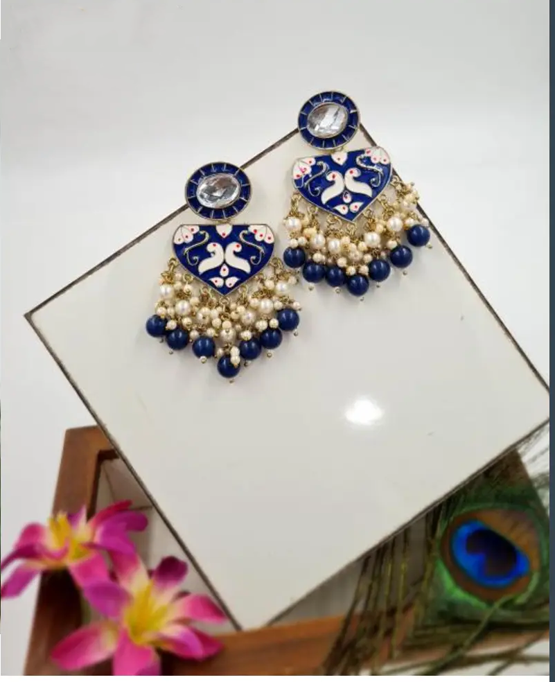 Aadhya Peach Bloom Dangle Earrings