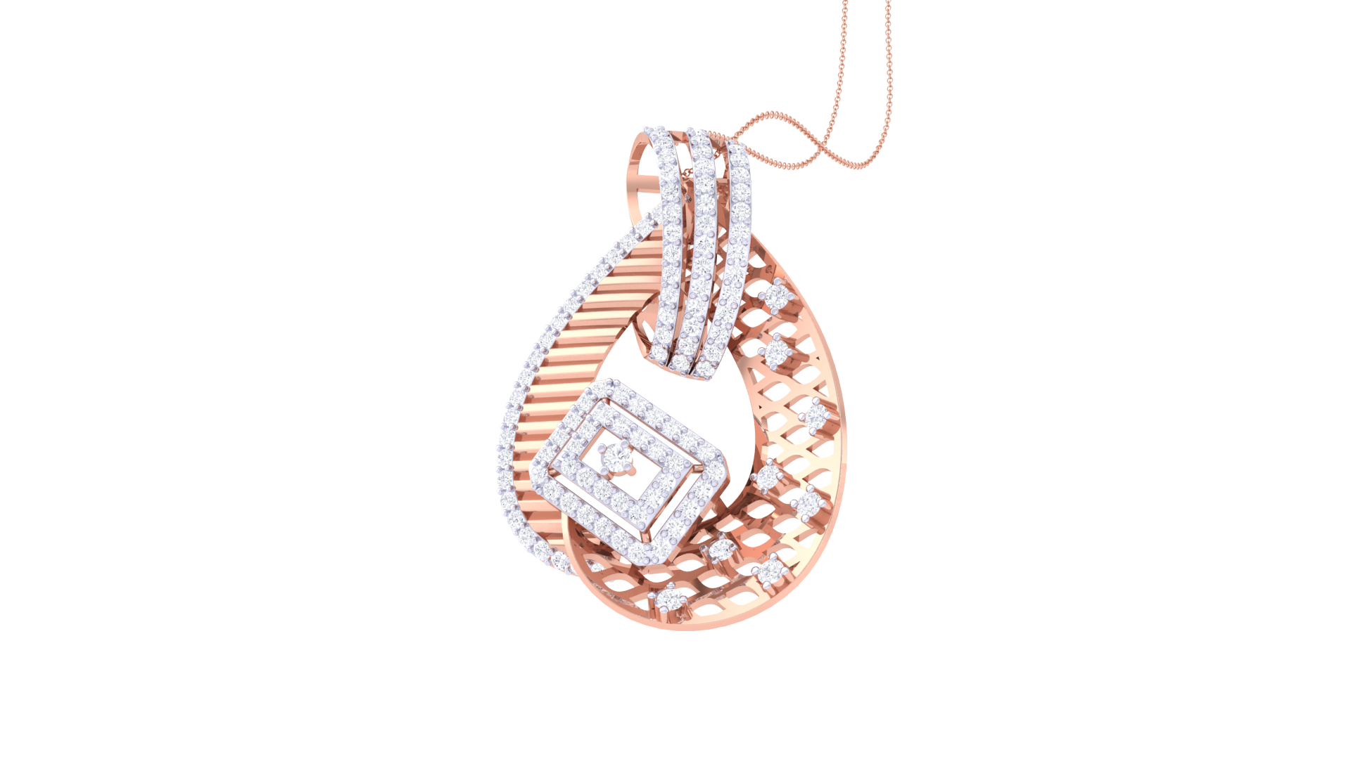 925 Silver  LunaBloom Circle Floral Pendant