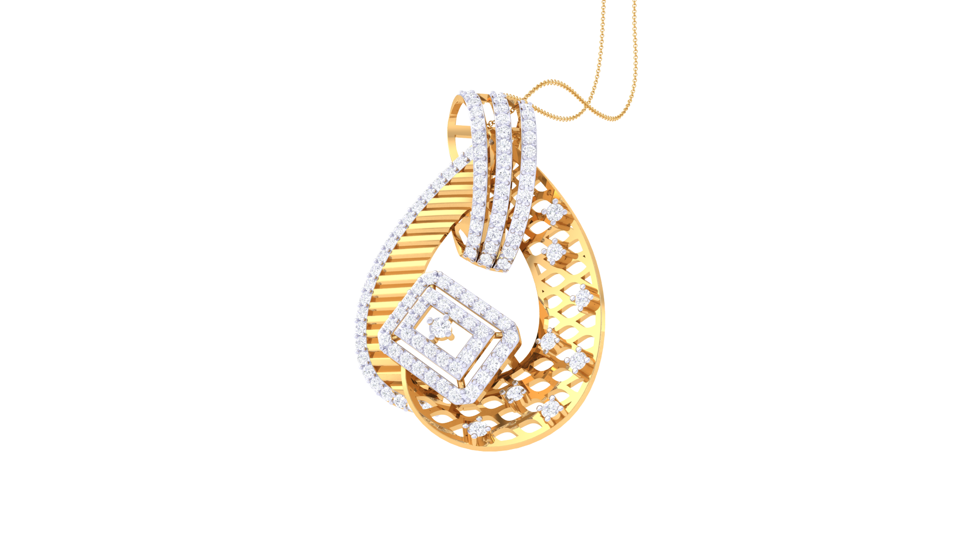 925 Silver  LunaBloom Circle Floral Pendant