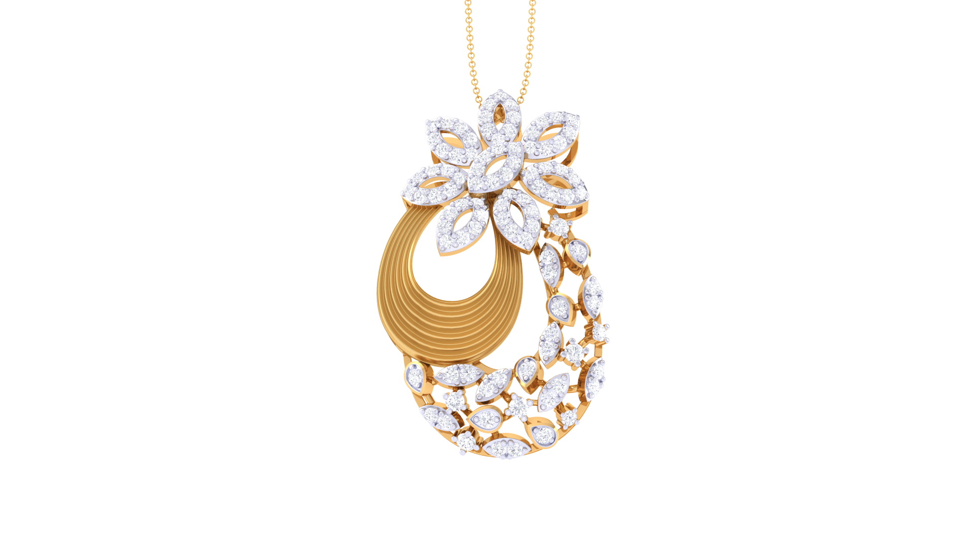 PetalShell Pendant 925 Silver – Floral Shell