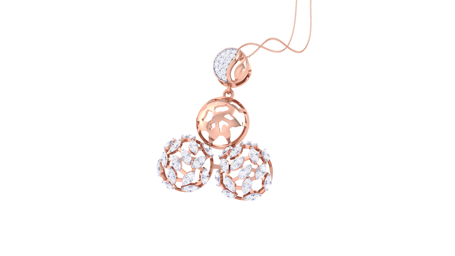 925 Silver – Double Bloom Pendant