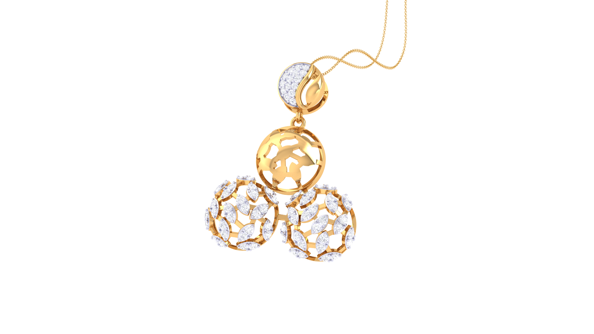 925 Silver – Double Bloom Pendant