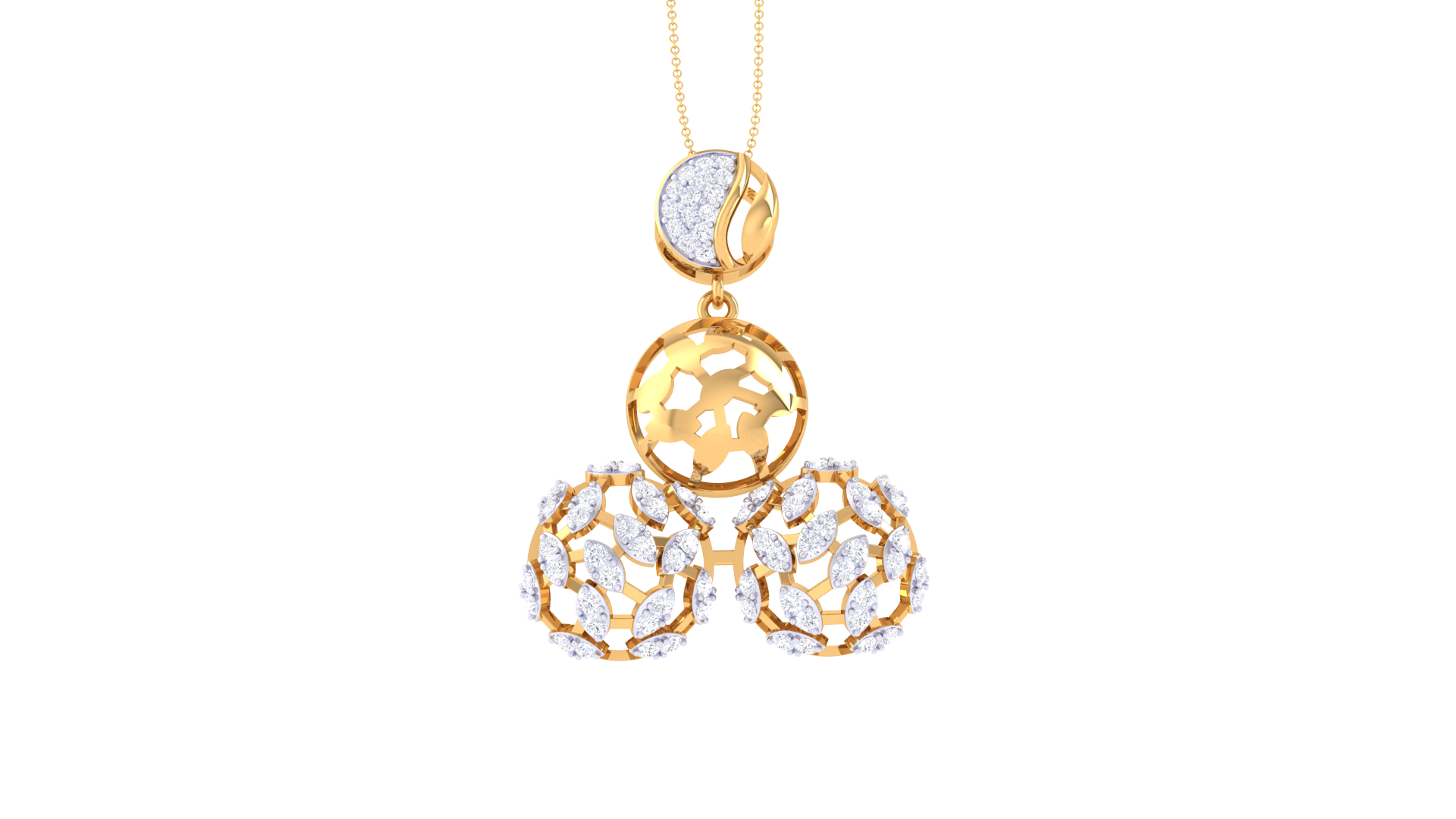 925 Silver – Double Bloom Pendant