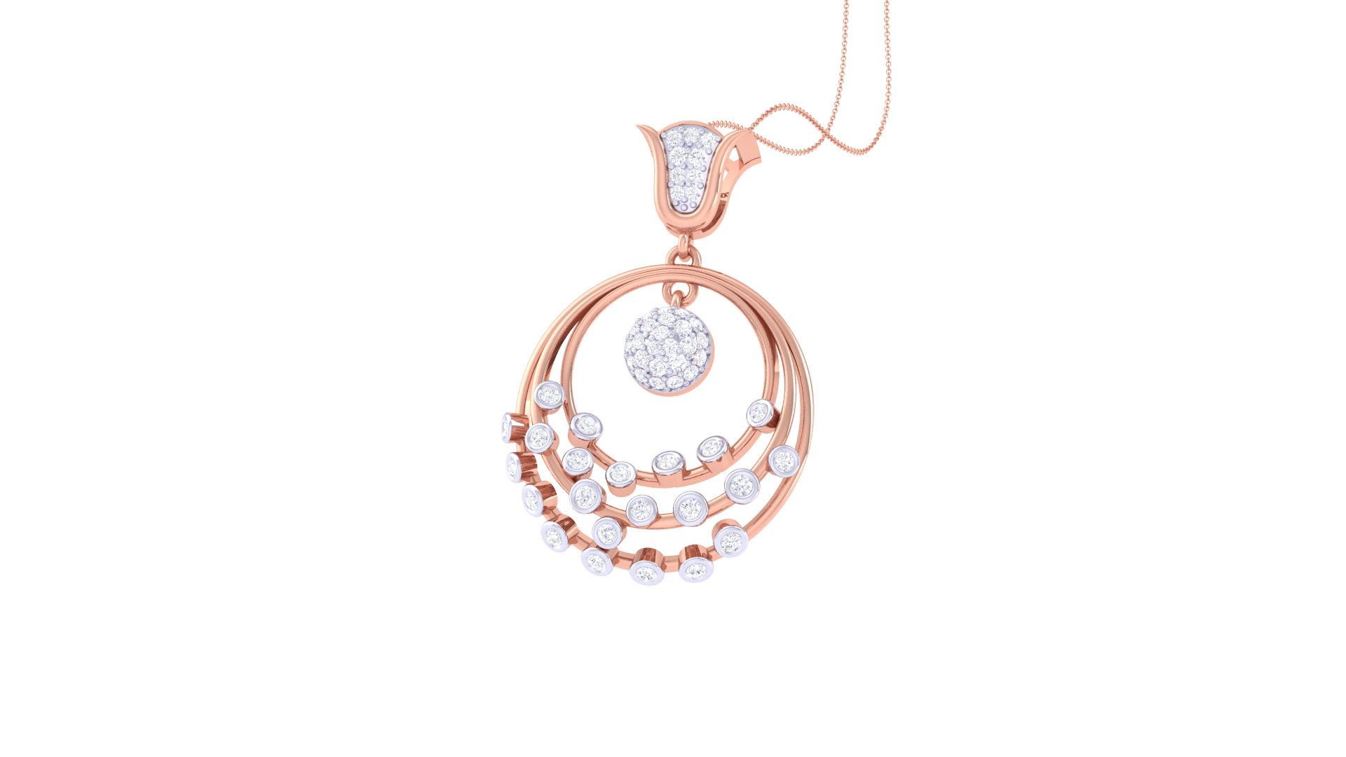 925 Silver – CircleLeaf Pendant
