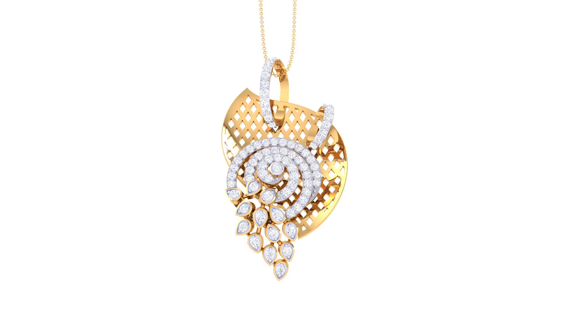 925 Silver – ShellLeaf Pendant Modern Traditional Shell Leaf