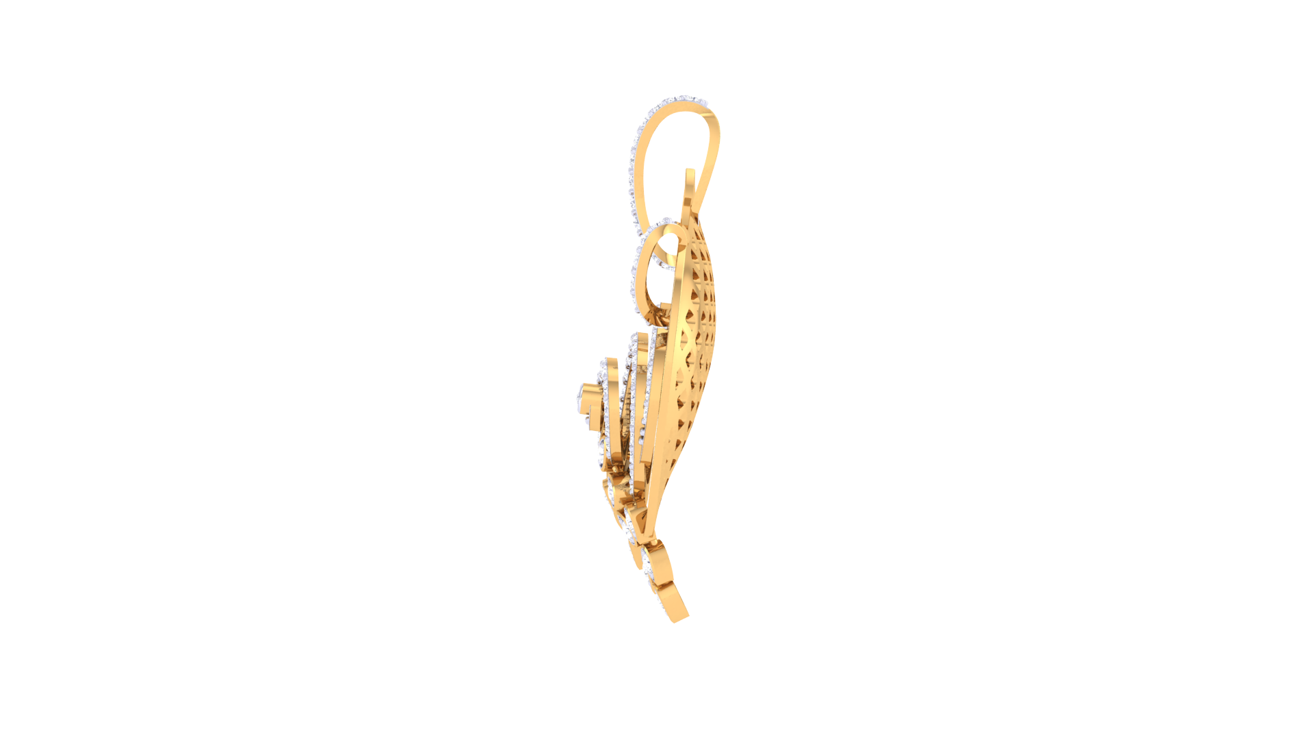 925 Silver – ShellLeaf Pendant Modern Traditional Shell Leaf