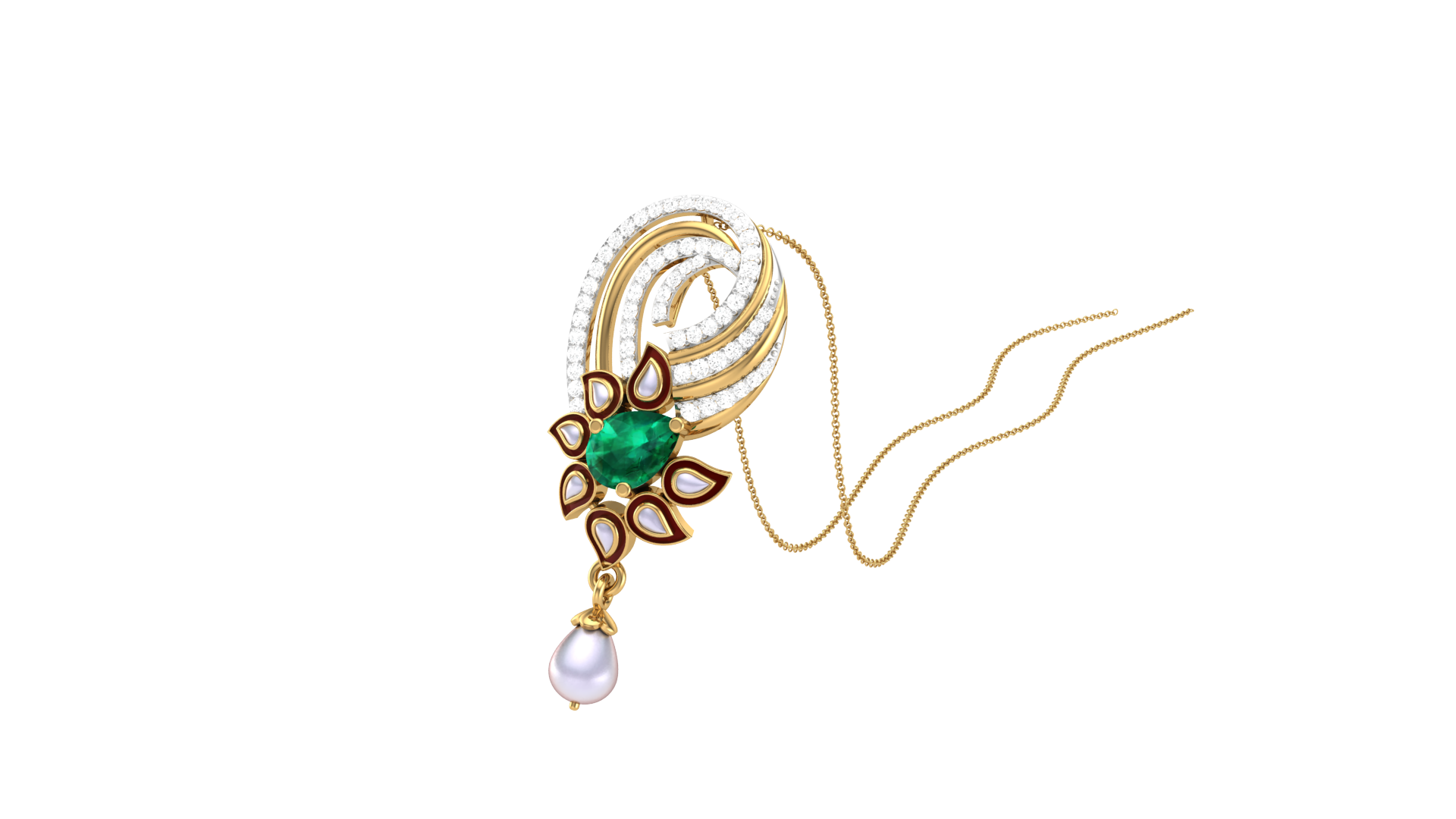 925 Silver Green Flower Traditional Earrings for Girls & Women