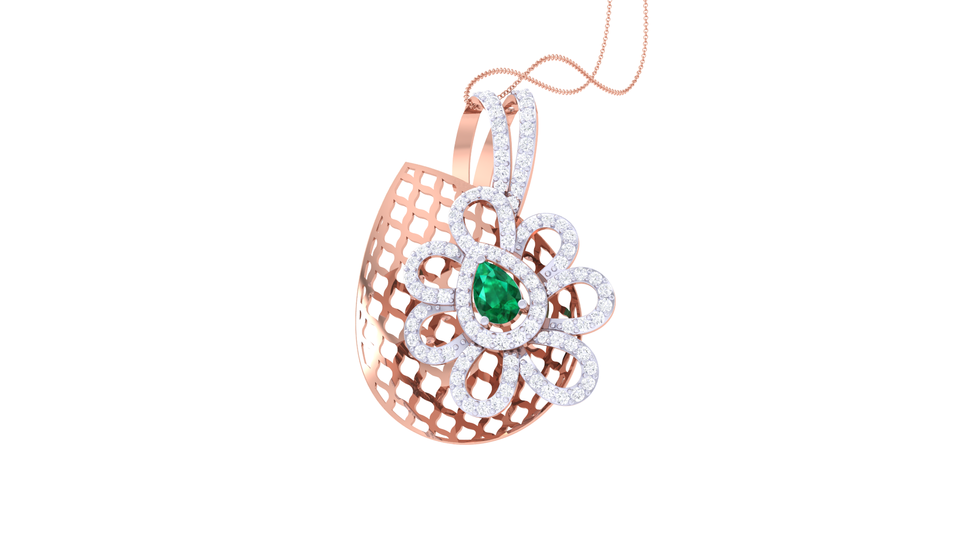 925 Silver – DiamondLeaf Pendant