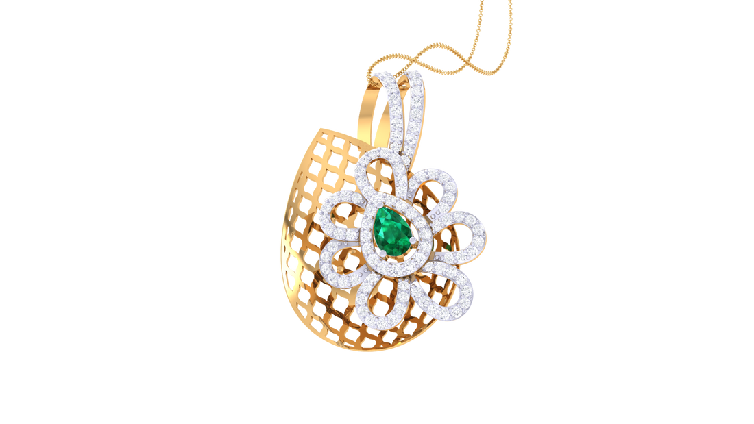 925 Silver – DiamondLeaf Pendant