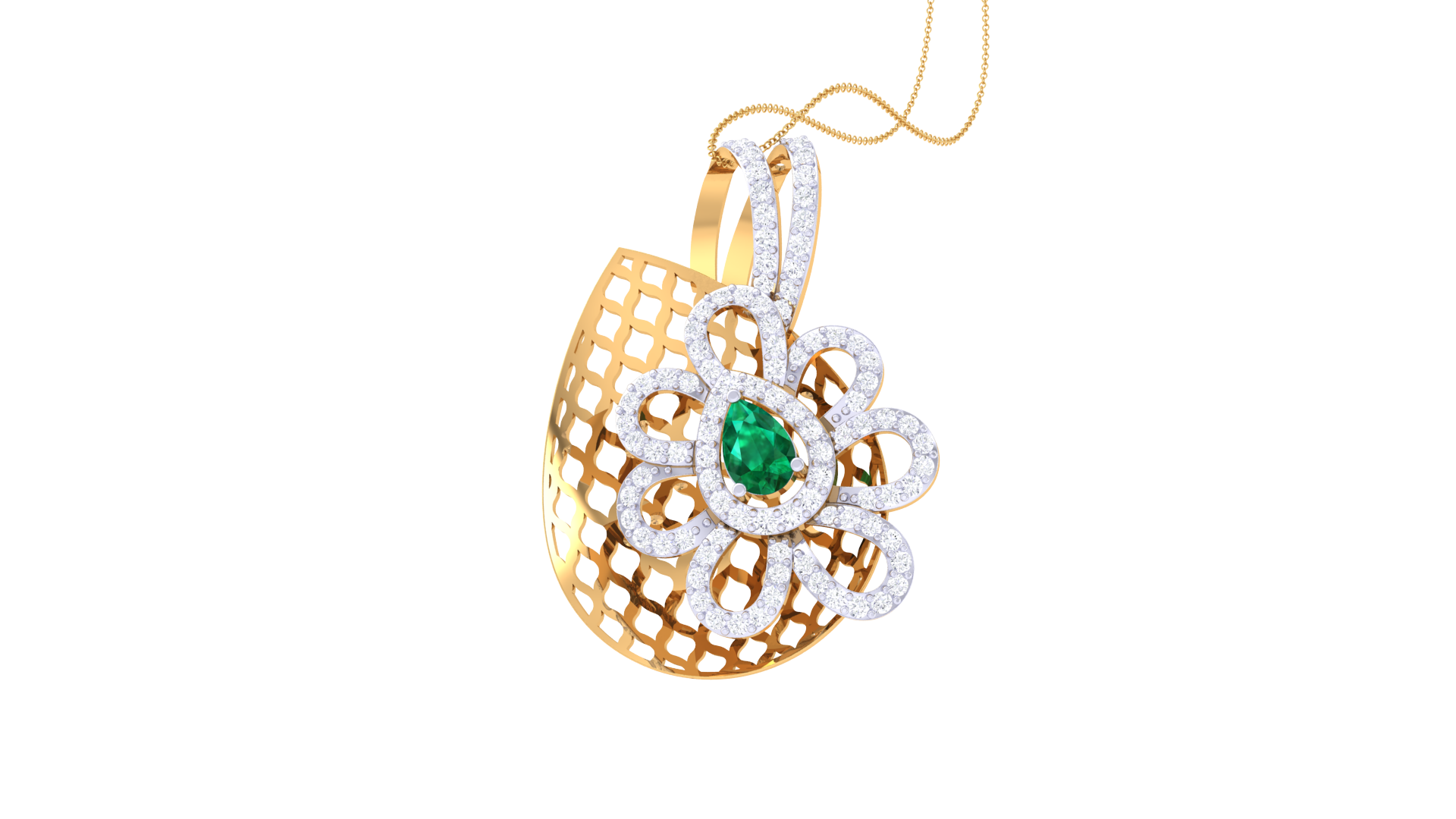 925 Silver – DiamondLeaf Pendant