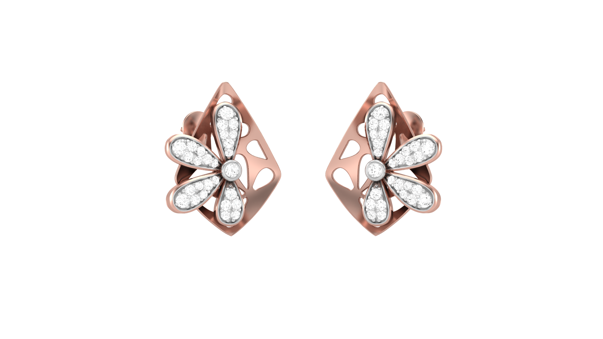 925 Silver Traditional Floral Earrings for Girls & Women