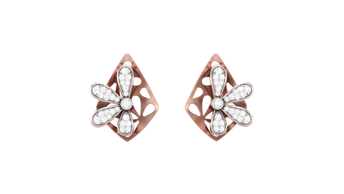 925 Silver Traditional Floral Earrings for Girls & Women