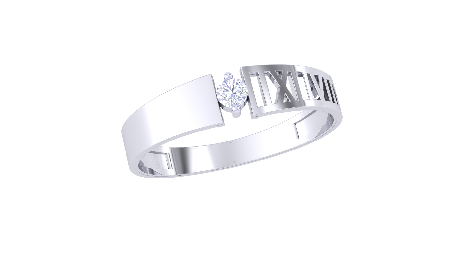 Eternal Date Roman Numeral 925 Silver Couple Rings – Matching Bands for Anniversary, Wedding & Love