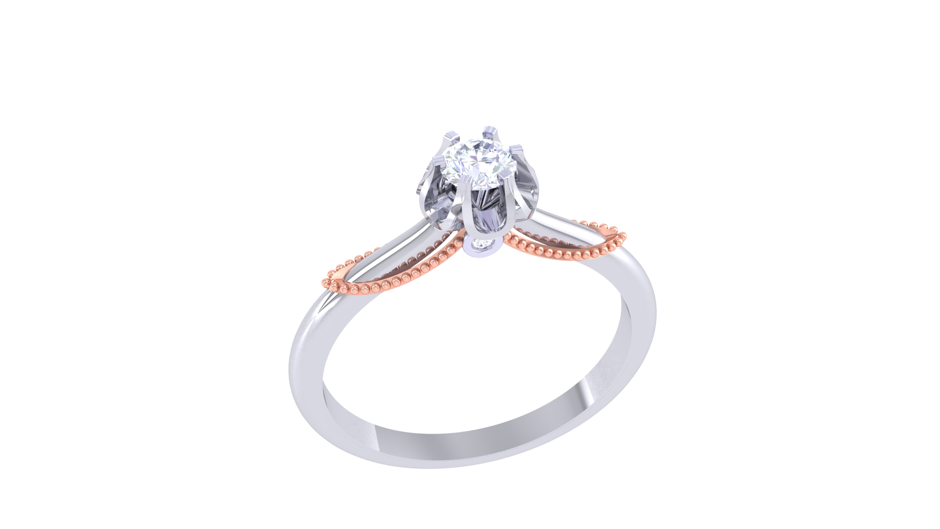Eternal Bloom 925 Silver Couple Rings – Dual Tone Solitaire Design for Him & Her