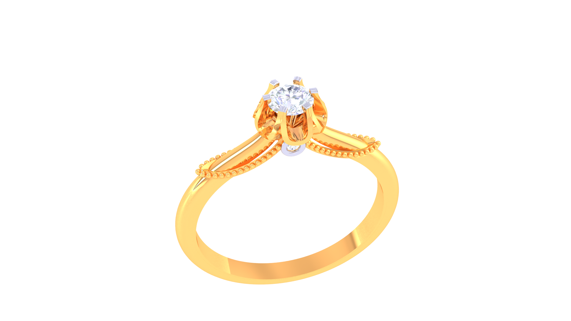 Eternal Bloom 925 Silver Couple Rings – Dual Tone Solitaire Design for Him & Her