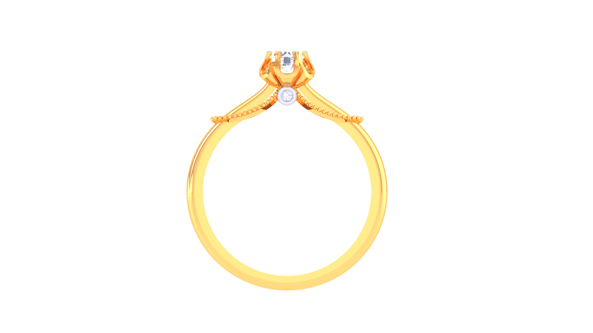 Eternal Bloom 925 Silver Couple Rings – Dual Tone Solitaire Design for Him & Her