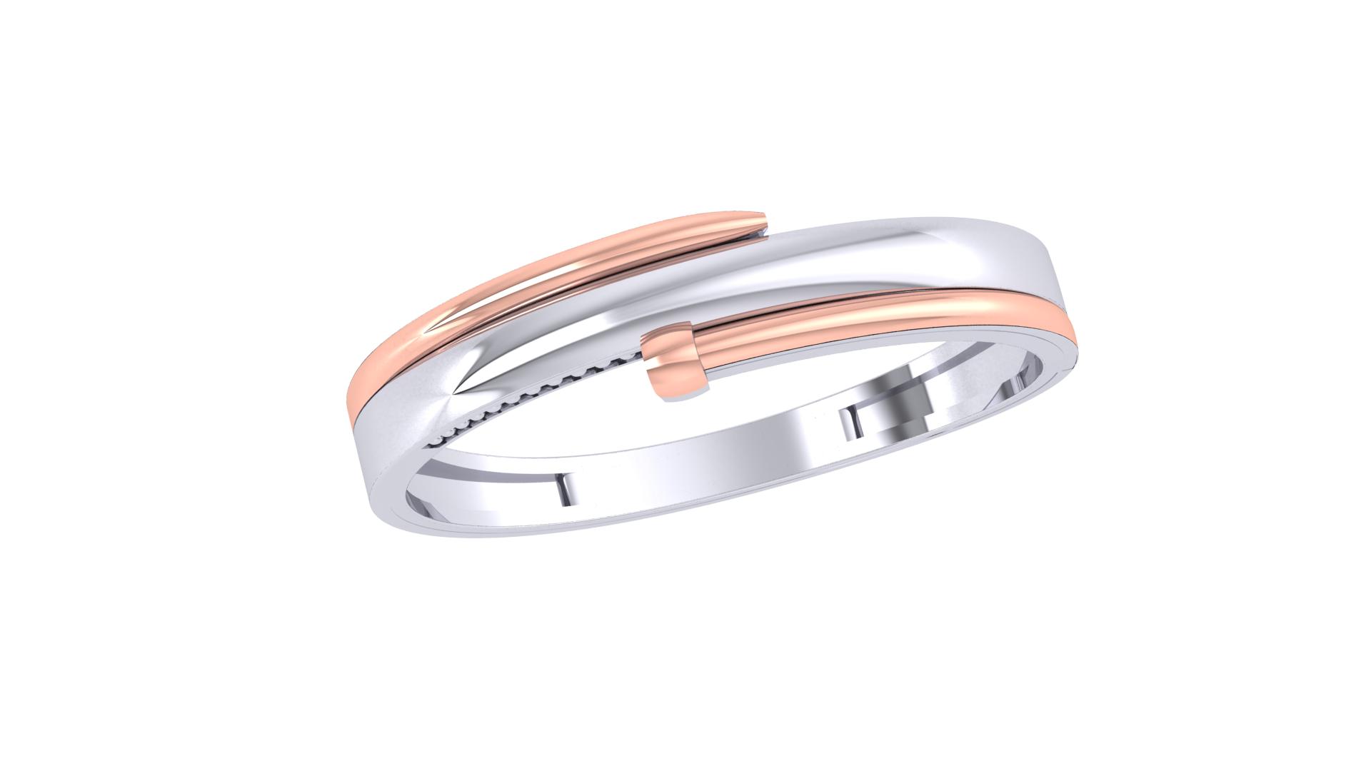 925 Sterling Silver Traditional Band Couple Ring – “Sanskriti Shape”