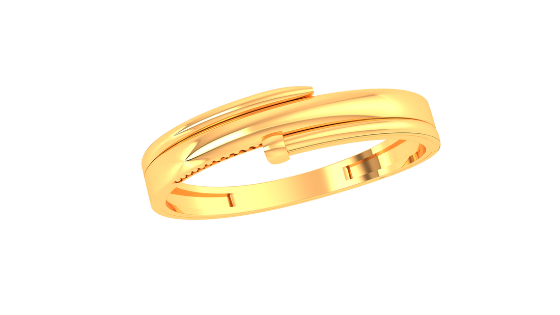 925 Sterling Silver Traditional Band Couple Ring – “Sanskriti Shape”