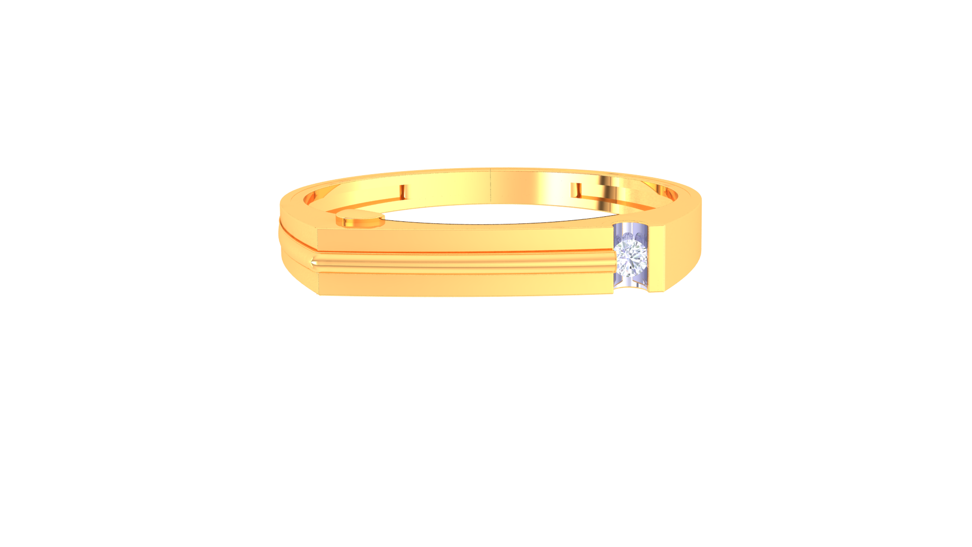 925 Sterling Silver Heartline Rectangular Couple Ring – Classic Promise Design