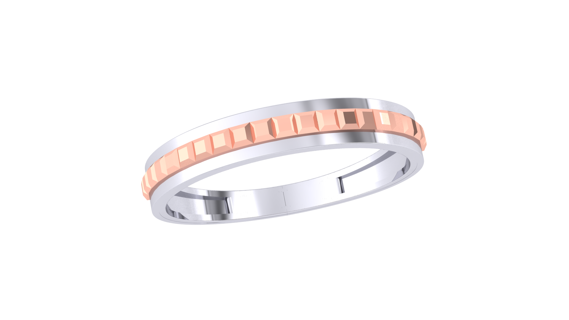 925 Silver Classic Geometric Couple Band Ring – Traditional Flat Edge Design