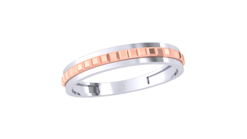 925 Silver Classic Geometric Couple Band Ring – Traditional Flat Edge Design