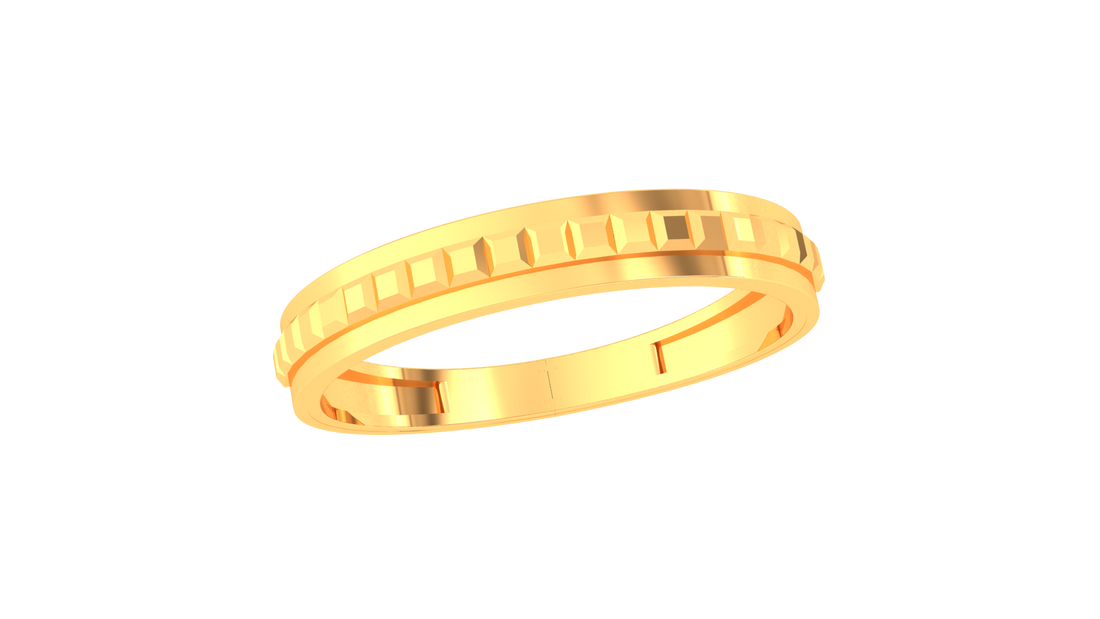 925 Silver Classic Geometric Couple Band Ring – Traditional Flat Edge Design